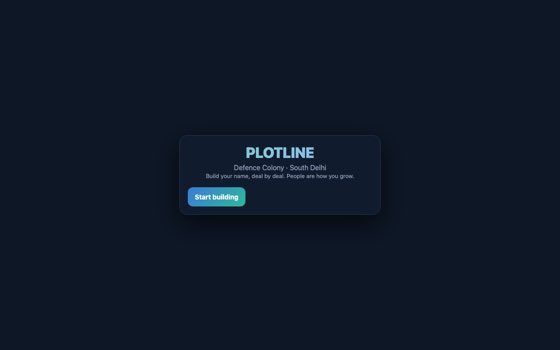 Plotline — a Delhi property-developer game